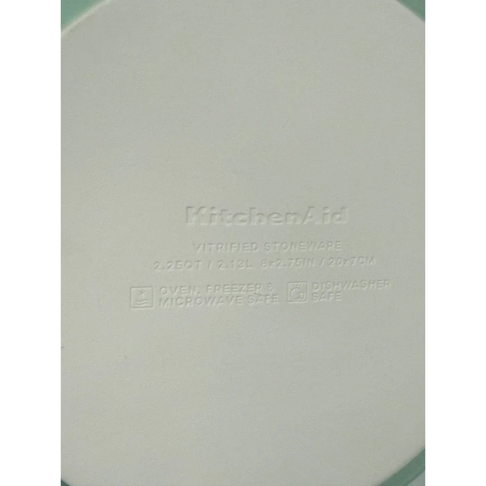 KITCHENAID - Casserole Dish - Green Vitrified Stoneware 2.25QT w/ Lid